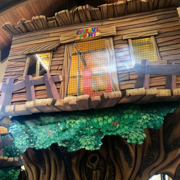 Go Play Systems Custom Design: indoor playground looks like real tree house