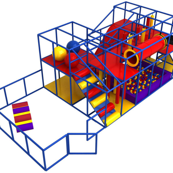 Compre o equipamento de recreação infantil GPS346 – (dimensões do equipamento de recreação infantil) 3,35 m de altura x 4,88 m de largura x 11,02 m de comprimento.