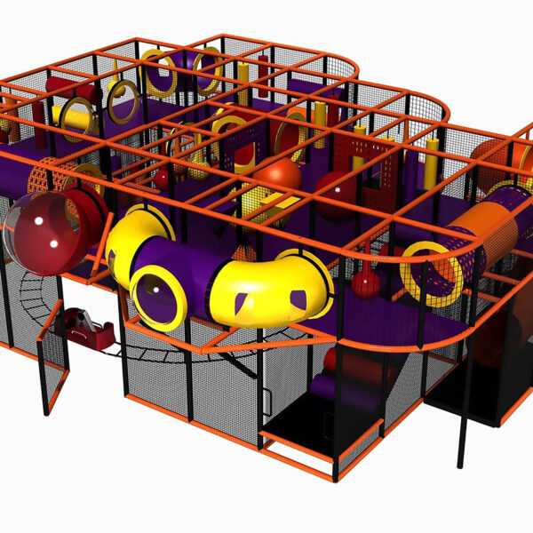 Compre o equipamento de recreação infantil GPS179 – (dimensões do equipamento de recreação infantil) 3,35 m de altura x 8,54 m de largura x 9,75 m de comprimento.