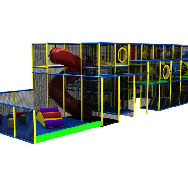 Compre equipo de juegos para interiores GPS253 – (tamaño del sistema de juegos para interiores) 12 pies de alto x 56 pies de ancho x 16 pies.