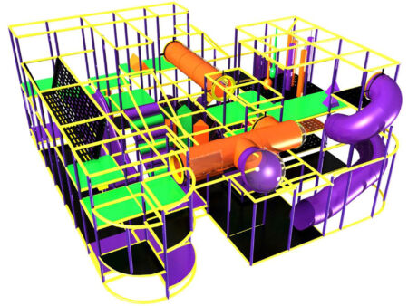 Compre equipo de juegos para interiores GPS494 - (tamaño del sistema de juegos para interiores) 14 pies de alto x 32 pies de ancho x 30 pies.