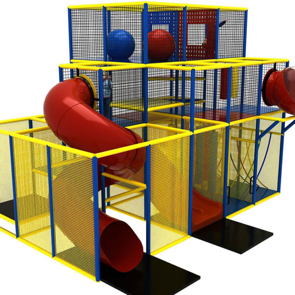 Compre o equipamento de recreação infantil GPS199 – (dimensões do equipamento de recreação infantil) 4,5 metros de altura x 4,8 metros de largura x 6 metros de comprimento.