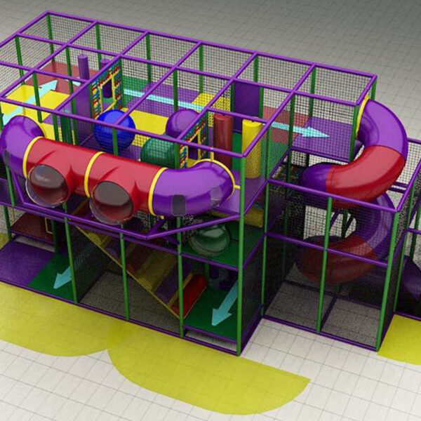 Compre o equipamento de recreação infantil GPS92 – (dimensões do equipamento de recreação infantil) 4,5 metros de altura x 4,8 metros de largura x 12 metros de comprimento.