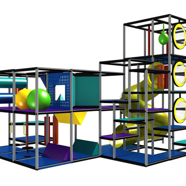 Compre o equipamento de recreação infantil GPS397 – (dimensões do equipamento de recreação infantil) 4,5 metros de altura x 5,5 metros de largura x 6 metros de comprimento.