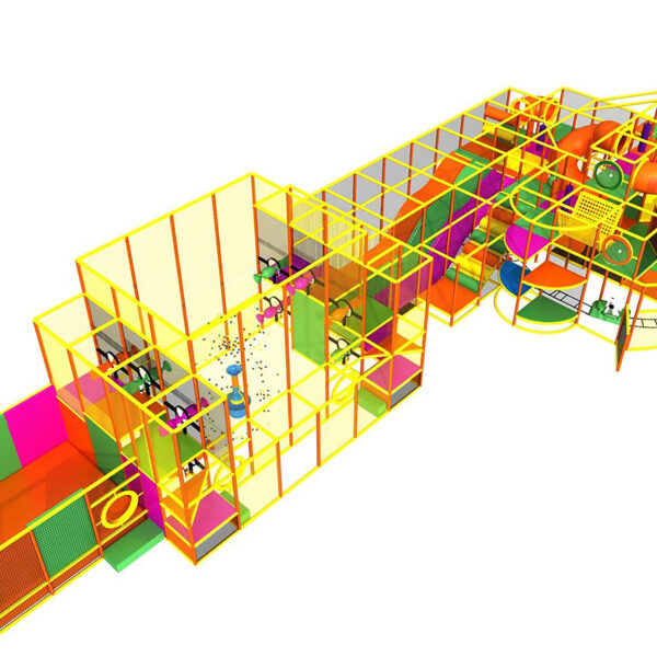 Compre o equipamento de recreação para ambientes internos GPS97 – (dimensões do equipamento de recreação para ambientes internos) 4,8 m de altura x 8,8 m de largura x 21,9 m de comprimento.