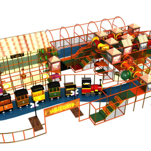 Compre o equipamento de recreação interna GPS102 – (dimensões do equipamento de recreação interna) 4,8 m de altura x 17,7 m de largura x 29,3 m de comprimento.