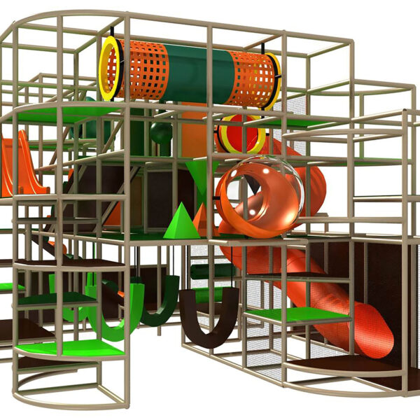 Compre o equipamento de recreação interna GPS361 – (dimensões do equipamento de recreação interna) 5,2 m de altura x 8,5 m de largura x 6 m de profundidade.