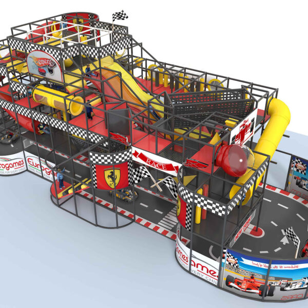 Compre o equipamento de recreação infantil GPS510 – (dimensões do equipamento de recreação infantil) 6,7 m de altura x 40 m de largura x 13,4 m de profundidade.