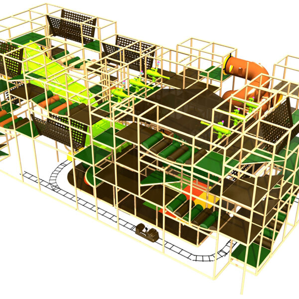 Compre o equipamento de recreação interna GPS464 – (dimensões do equipamento de recreação interna) 6,7 m de altura x 7,3 m de largura x 15,8 m de comprimento.