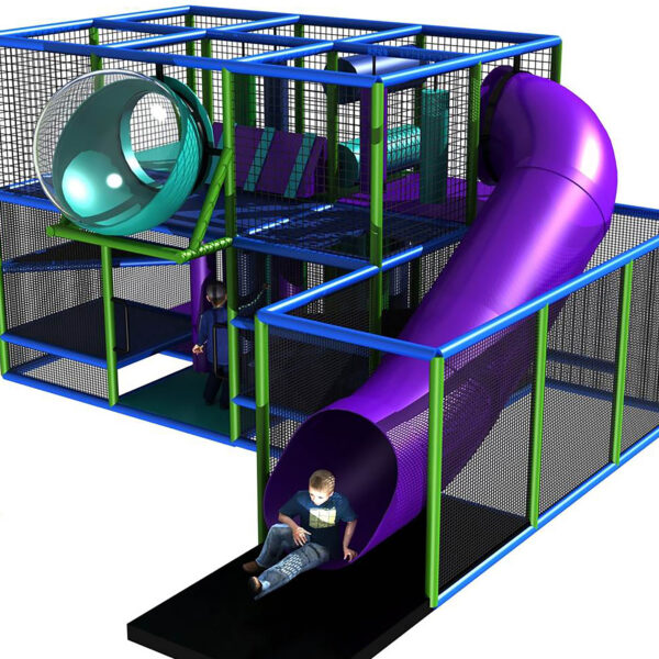 Compre o equipamento de recreação para ambientes internos GPS224 – (dimensões do equipamento de recreação para ambientes internos) 2,7 m de altura x 4,9 m de largura x 4,9 m.