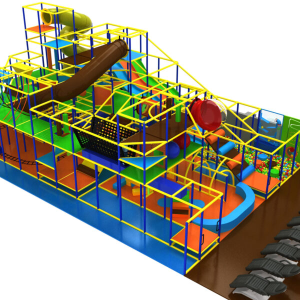 Parque de juegos interior GPS923 – (Tamaño del sistema de juego interior) – 7 pies de alto x 12 pies de ancho x 10 pies.
