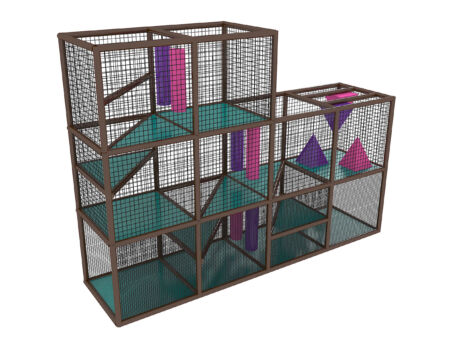 Parque de juegos interior GPS927 - (Tamaño del sistema de juego interior) - 12 pies de alto x 4 pies de ancho x 16 pies.