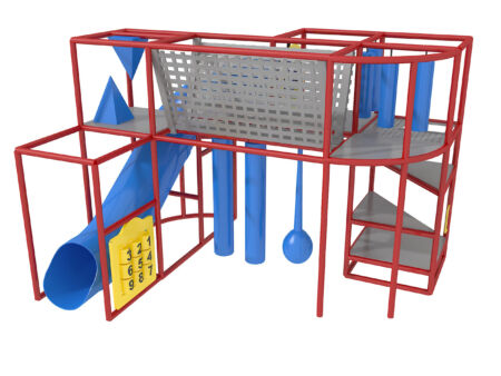 Parque infantil para interiores GPS950 - (tamaño del sistema de juego para interiores) - 11 pies de alto x 12 pies de ancho x 16 pies.