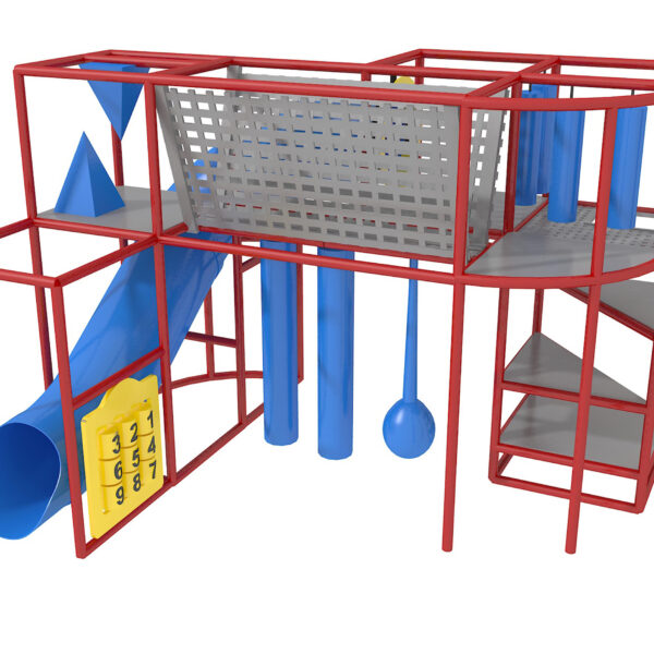Parque infantil para interiores GPS950 – (tamaño del sistema de juego para interiores) – 11 pies de alto x 12 pies de ancho x 16 pies.