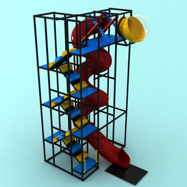 Parque infantil interior GPS961 – (Tamaño del sistema de juego interior) – 23 pies de alto x 12 pies de ancho x 8 pies.