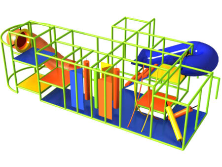 Parque de juegos interior GPS963 - (Tamaño del sistema de juego interior) - 9 pies de alto x 16 pies de ancho x 28 pies.