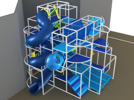 Parque infantil coberto GPS1045 - 5,8 m de altura x 6,1 m de largura x 7,6 m.