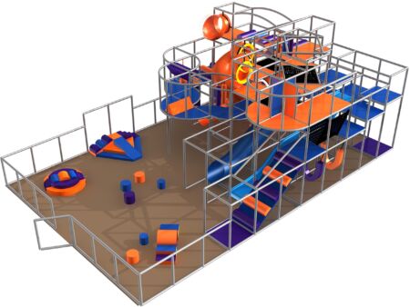 Parque infantil interior GPS1049 - 16 pies de alto x 44 pies de ancho x 28 pies.