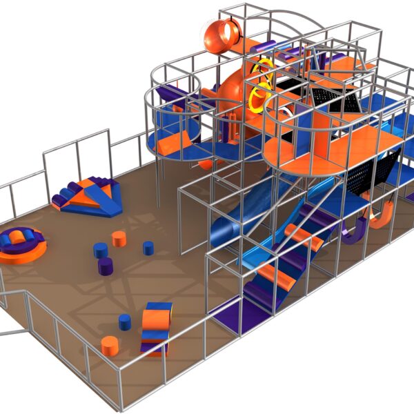 Parque infantil coberto GPS1049 – 4,8 m de altura x 13,4 m de largura x 8,5 m.