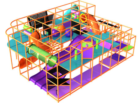 Parque infantil interior GPS984 - 11 pies de alto x 36 pies de ancho x 28 pies.