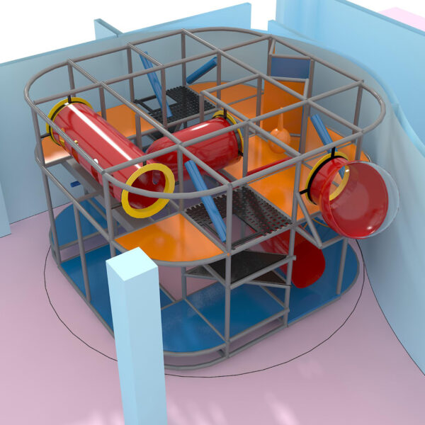 Parque infantil coberto GPS1005 – 3,35 m de altura x 4,88 m de largura x 4,88 m.