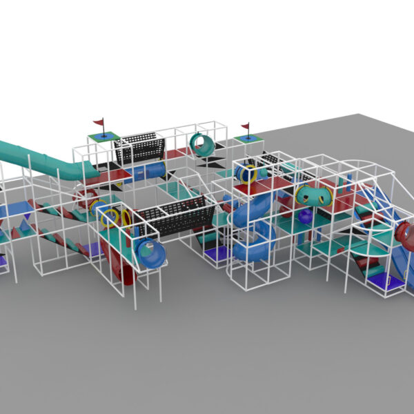 Parque infantil interior GPS1006 – 25 pies de alto x 60 pies de ancho x 44 pies.