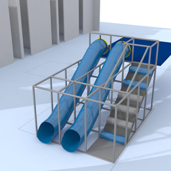 Parque infantil interior GPS1010 – 11 pies de alto x 12 pies de ancho x 16 pies.