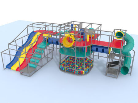Parque infantil interior GPS1021 - 15 pies de alto x 44 pies de ancho x 24 pies.