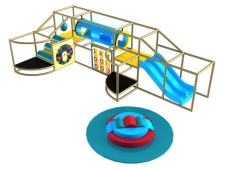 Parque infantil interior GPS1031 - 7 pies de alto x 12 pies de ancho x 24 pies.