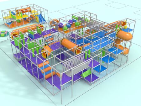 Parque infantil interior GPS1051 - 15 pies de alto x 40 pies de ancho x 40 pies.