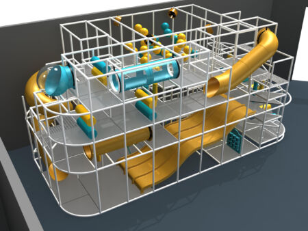 Parque infantil interior GPS993 - 19 pies de alto x 40 pies de ancho x 20 pies.