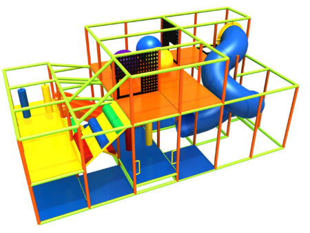 Parque infantil coberto GPS996 - 3,35 m de altura x 7,32 m de largura x 3,66 m.