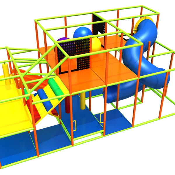 Parque infantil coberto GPS996 – 3,35 m de altura x 7,32 m de largura x 3,66 m.