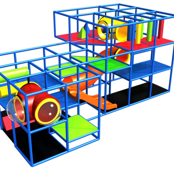 Parque infantil coberto GPS997 – 3,35 m de altura x 7,32 m de largura x 3,66 m.