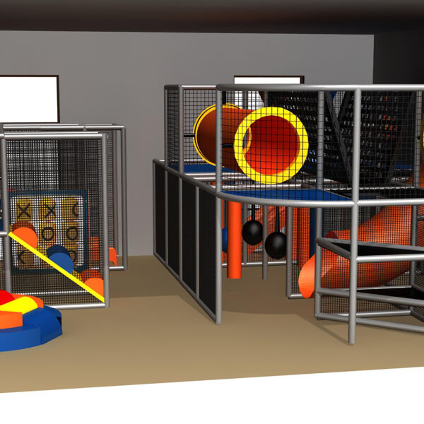 Parque infantil coberto GPS1127 – 2,7 m de altura x 7,3 m de largura x 6 m.