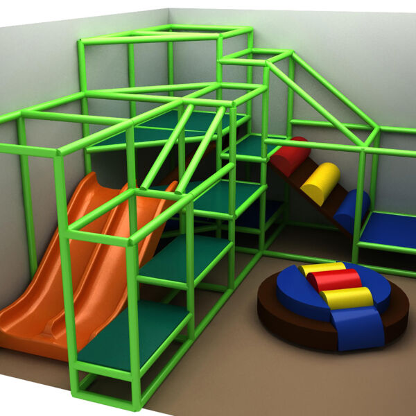 Parque infantil interior GPS1135 – 9 pies de alto x 14 pies de ancho x 16 pies.