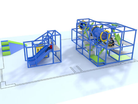 Parque infantil interior GPS1138 - 8 pies de alto x 20 pies de ancho x 10 pies.