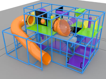 Parque infantil interior GPS1141 - 11 pies de alto x 16 pies de ancho x 20 pies.