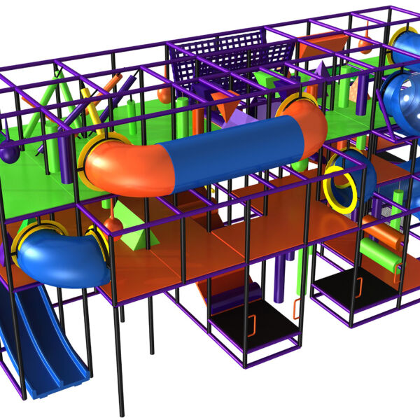 Parque infantil interior GPS1149 – 15 pies de alto x 16 pies de ancho x 36 pies.