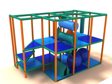 Parque infantil interior GPS1154 - 8 pies de alto x 12 pies de ancho x 6 pies.