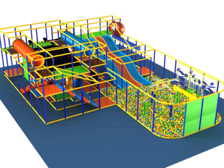 Parque infantil interior GPS1155 - 12 pies de alto x 45 pies de ancho x 32 pies.