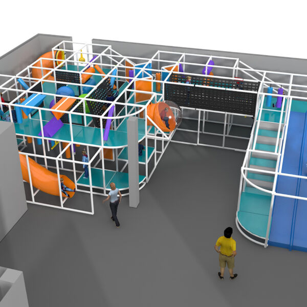 Parque infantil coberto GPS1172 – 3,35 m de altura x 8,54 m de largura x 14,63 m.