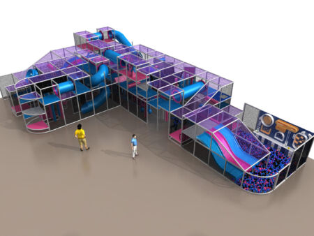 Parque infantil interior GPS1173 - 15 pies de alto x 48 pies de ancho x 68 pies.