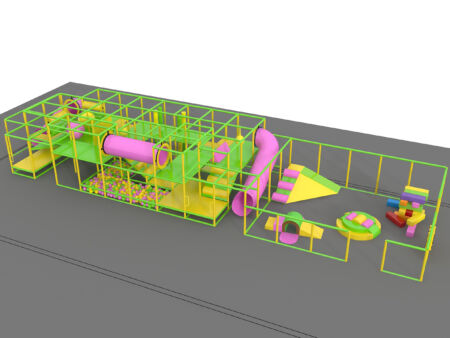Parque infantil interior GPS1175 - 9 pies de alto x 60 pies de ancho x 16 pies.