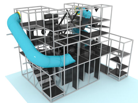 Parque infantil interior GPS1176 - 19 pies de alto x 28 pies de ancho x 20 pies.