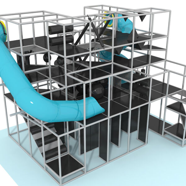 Parque infantil coberto GPS1176 – 5,8 m de altura x 8,5 m de largura x 6 m.