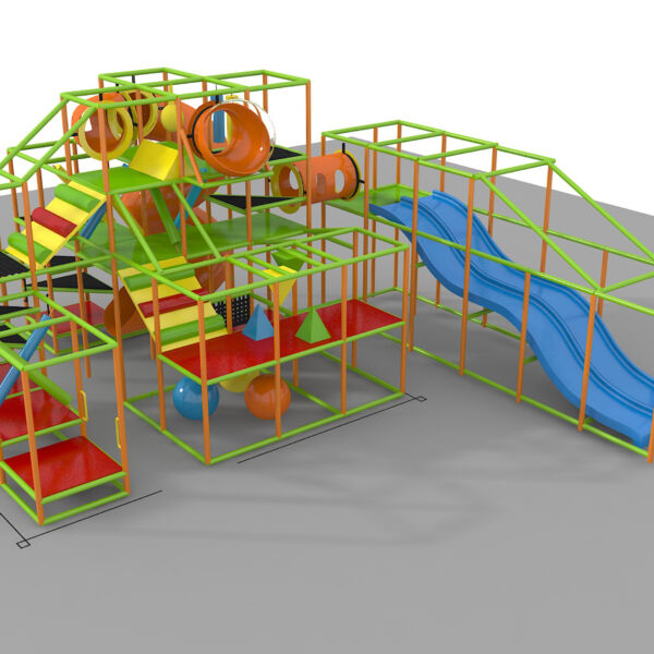 Parque infantil interior GPS1178 – 15 pies de alto x 30 pies de ancho x 32 pies.