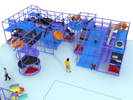 Parque infantil interior GPS1179B - 11 pies de alto x 52 pies de ancho x 40 pies.
