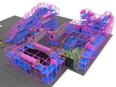 Parque infantil interior GPS1180 - 19 pies de alto x 64 pies de ancho x 68 pies.