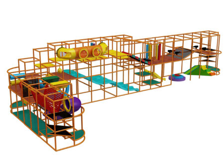 Parque infantil interior GPS722 - 15 pies de alto x 28 pies de ancho x 72 pies.